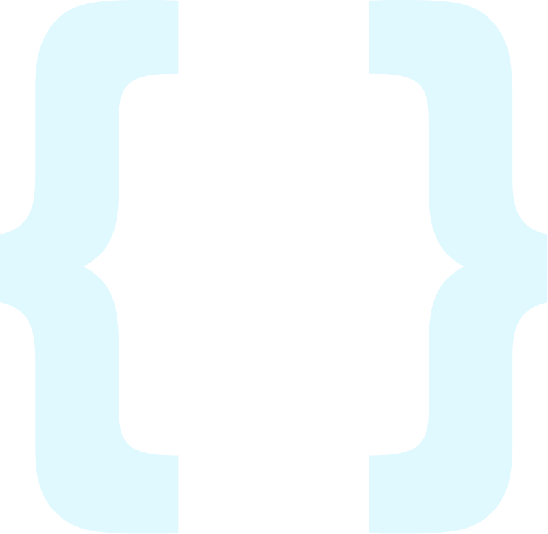 Background image of transparent curly brackets